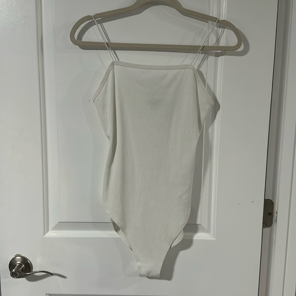 wild fable Tops - Wild Fable White Thin Strap Bodysuit